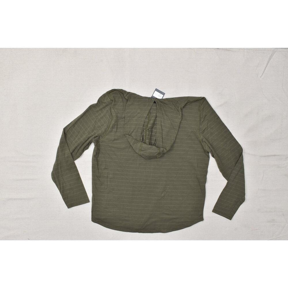 VRST Essential Hoodie Striped UV Protect Breathable Long Sleeve Green Size L NEW - Picture 8 of 8